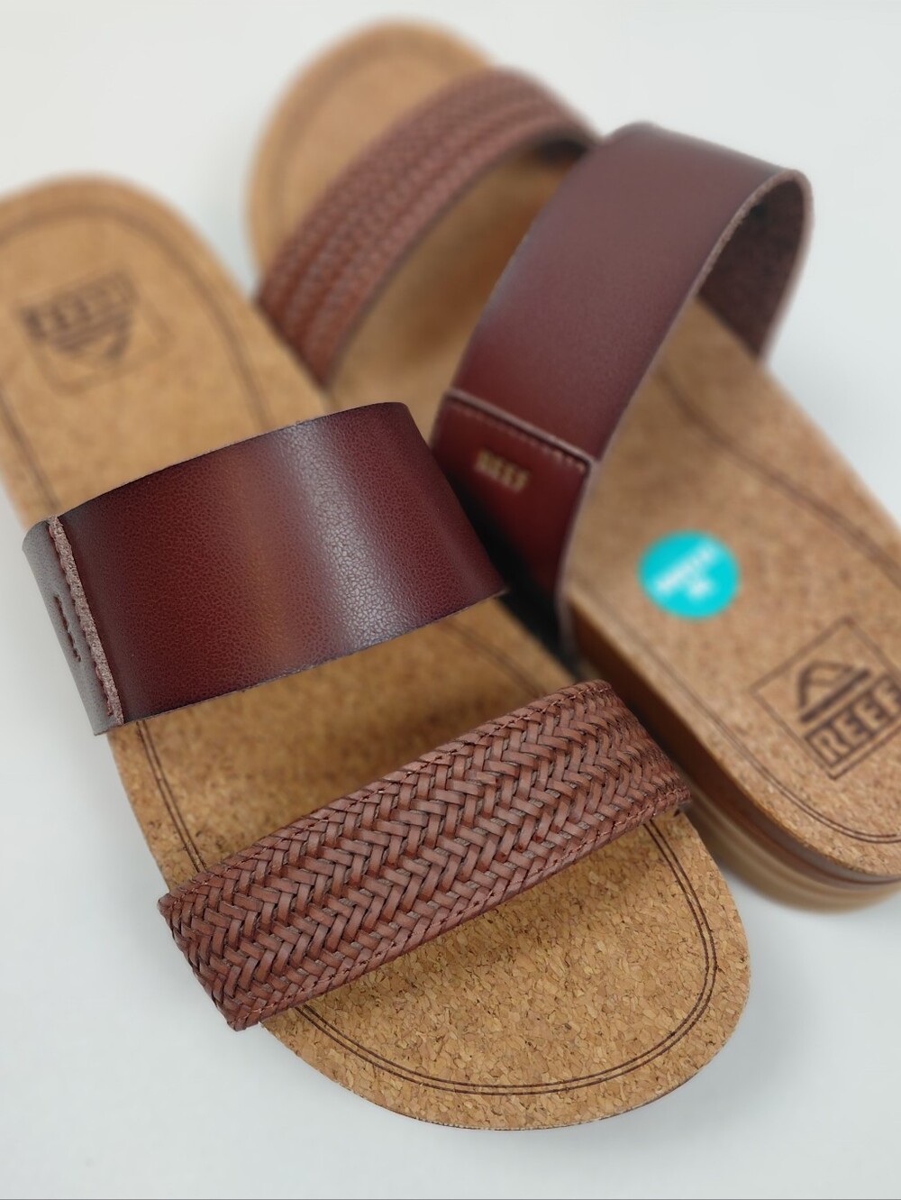 Reef Cushion Vista Hi Platform Slide Sandals Women's Size 8 Brown
